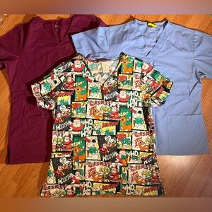Bundle of 3 scrub tops